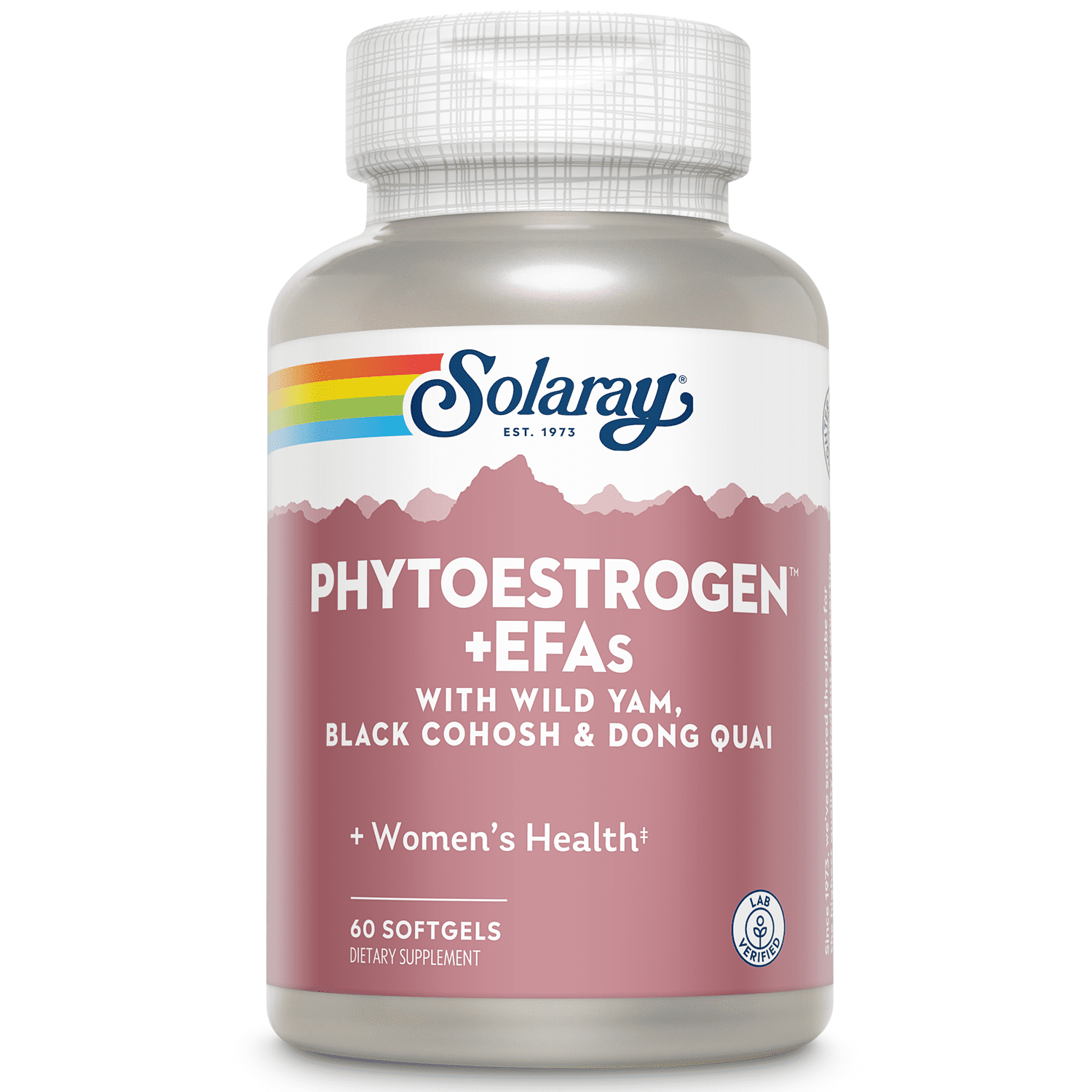 Solaray PhytoEstrogen Plus EFAs Menopause Support Wild Yam, Black
