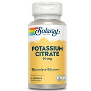 Solaray Potassium Citrate, Healthy Electrolyte Balance, Nerve & Muscle Function Support, Vegan, 60 VegCaps