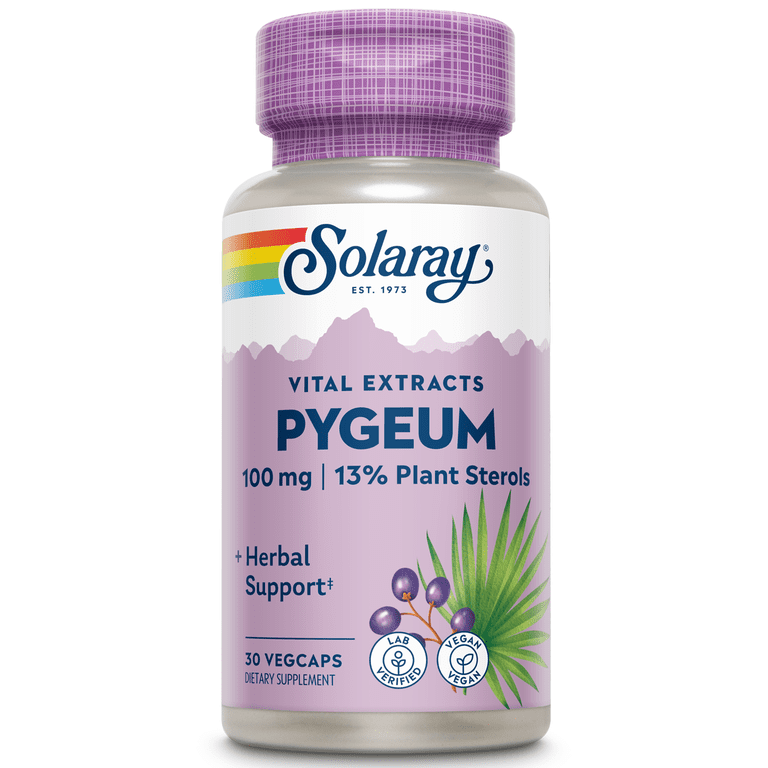 Solaray One Daily Pygeum Bark Extract Supplement Capsules, 100mg Prostate  Support - Walmart.com