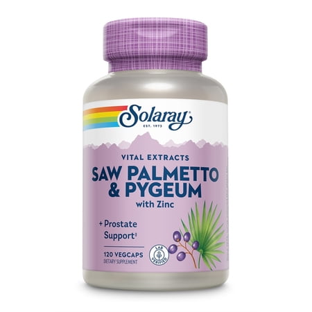 Solaray Pygeum and Saw Palmetto -- 120 Vegetarian Capsules