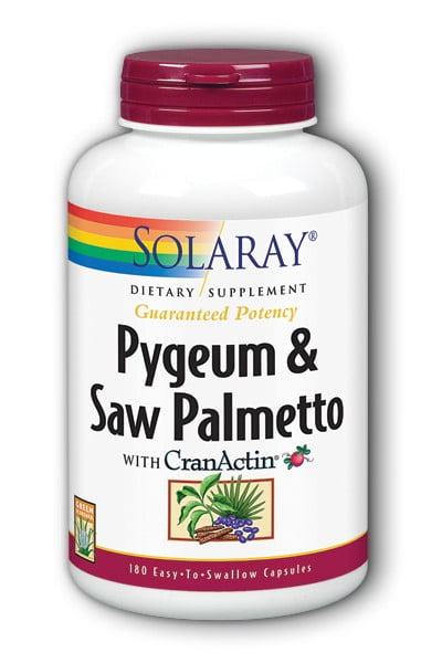 Solaray Pygeum and Saw Palmetto with CranActin 180 Capsules
