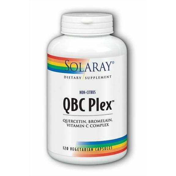 Solaray QBC Plex | Quercetin & Bromelain Plus Vitamin C | Year Round Immune Function & Respiratory Health Support | Non-GMO & Vegan | 120 VegCaps