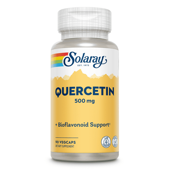 Solaray Quercetin 500 mg, Supports Sinus, Respiratory, Immune Function & Normal, Healthy Uric Acid Levels,  90 VegCaps