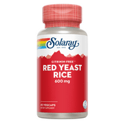 Solaray Red Yeast Rice 600mg | Healthy Heart & Cardiovascular System Support | Non-Irradiated & No Citrinin | Lab Verified | 45 VegCaps