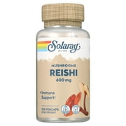 Solaray Reishi Mushroom 600mg | Healthy Immune, Cardiovascular & Brain Function Support | Energy & Mood Supplement | Lab Verified | 100 VegCaps