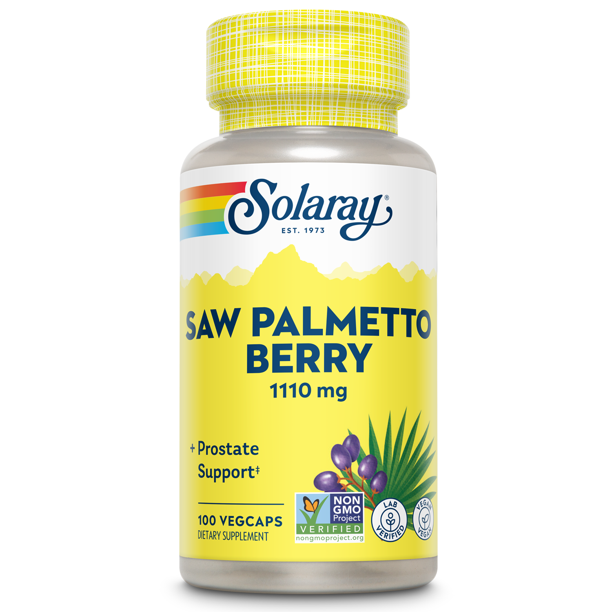 Solaray Saw Palmetto Berry 555mg Healthy Prostate Support from Fatty Acids & Plant Sterols