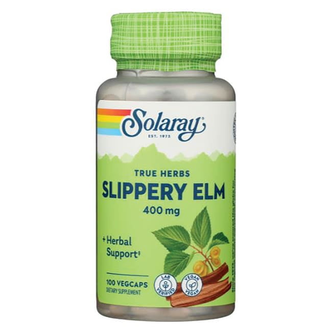 Solaray Slippery Elm Bark 400mg 100 Caps Solaray Vitamins