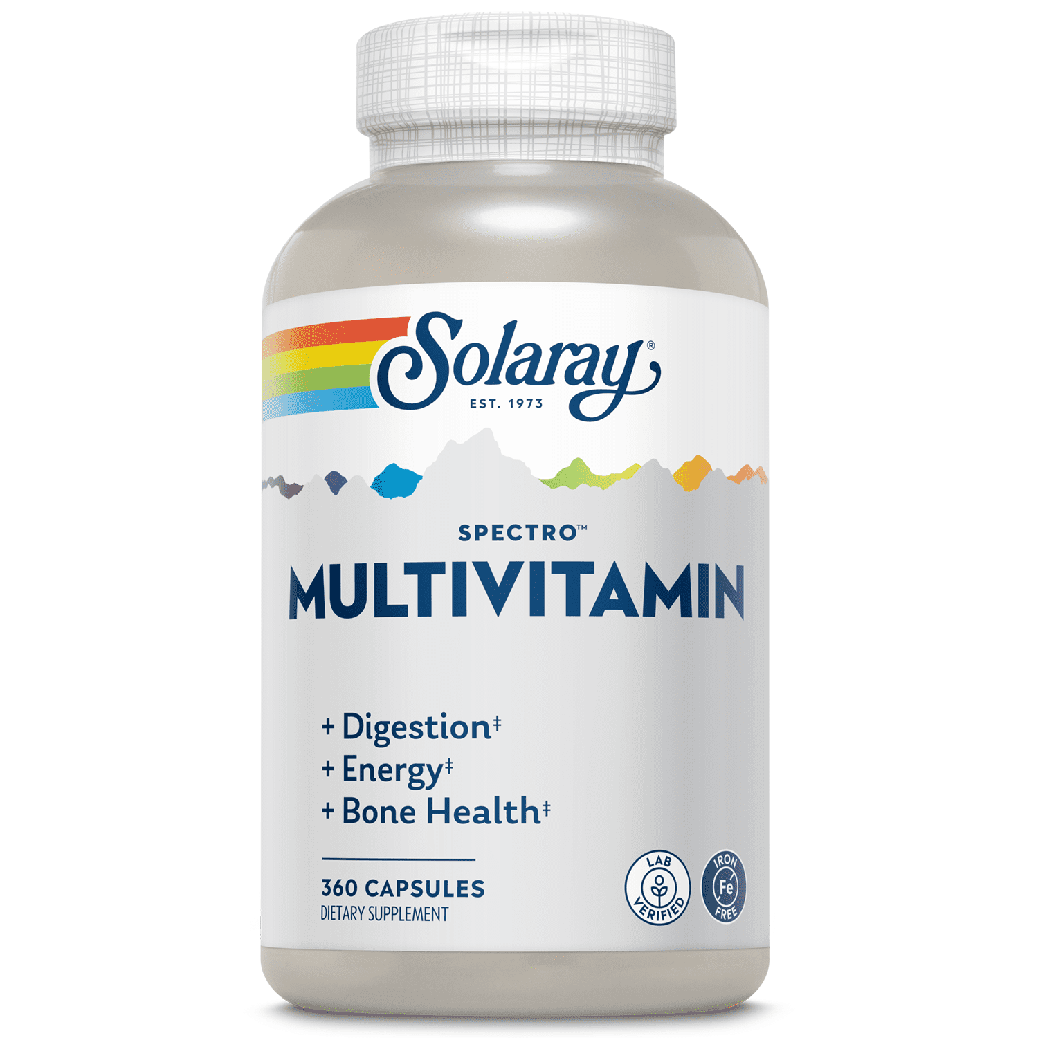 Solaray Spectro Multivitamin No Iron, Cal/Mag, Greens, Herbs