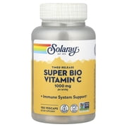 Solaray Super Bio Buffered Vitamin C 1000 mg with Bioflavonoids, Timed Release Immune Support, 50 Servings, 100 VegCaps