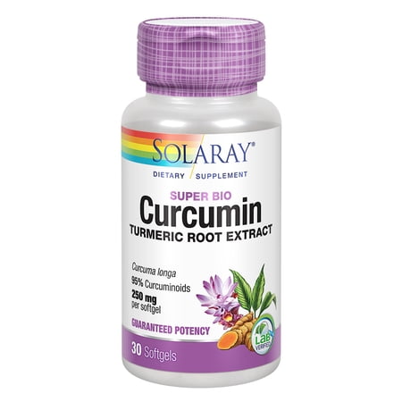 Solaray Super Bio Curcumin 250mg | Turmeric Root Extract, 95% Curcuminoids | Healthy Joint Support & More | 30 Softgels
