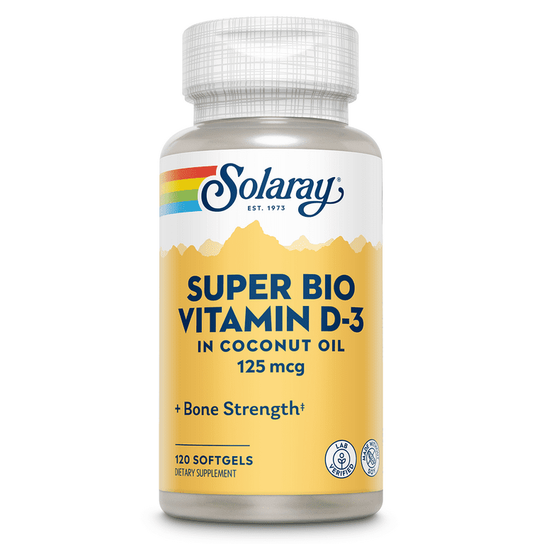 Solaray Super Bio Vitamin D-3, 5000 IU, Bone Strength Immune