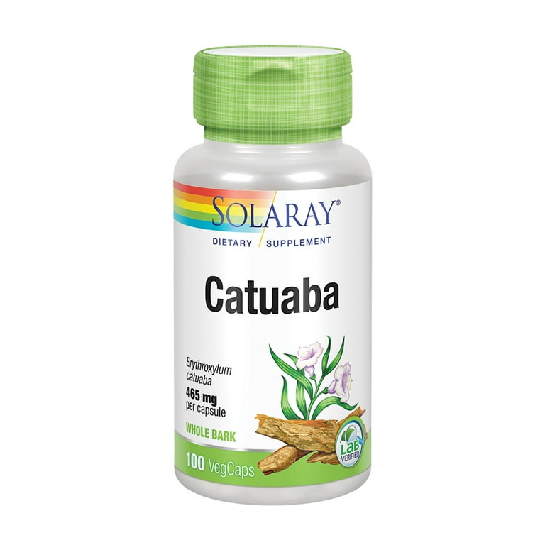 Solaray Catuaba Bark Extract Capsules, 465mg | Supports