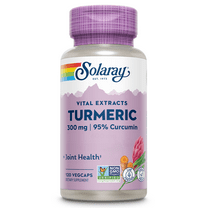 Solaray Turmeric 300 mg - Joint Support Supplement - Turmeric Root Extract with 95% Curcumin - Joint Health and Heart Health Support - Vegan, Lab Verified, 60-Day Guarantee (120 CT)