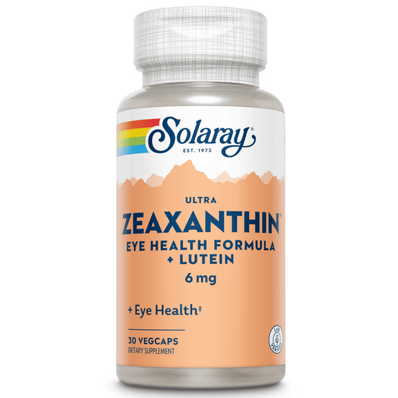 Solaray Ultra Zeaxanthin 6 mg | Eye Health & Macular Support Formula with Lutein, Bilberry & Blueberry | 30ct