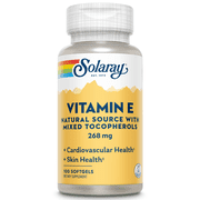 Solaray Vitamin E d-Alpha Tocopherol 268mg 400 IU | Heart & Skin Health, Antioxidant Activity Support | 100ct
