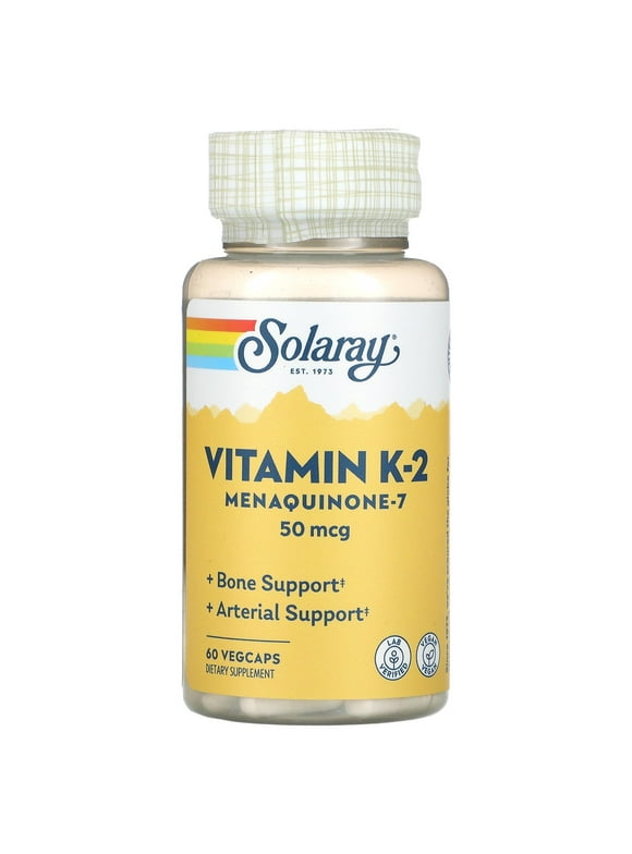 Solaray Vitamin K-2 Menaquinone-7, 50 mcg, 60 VegCaps