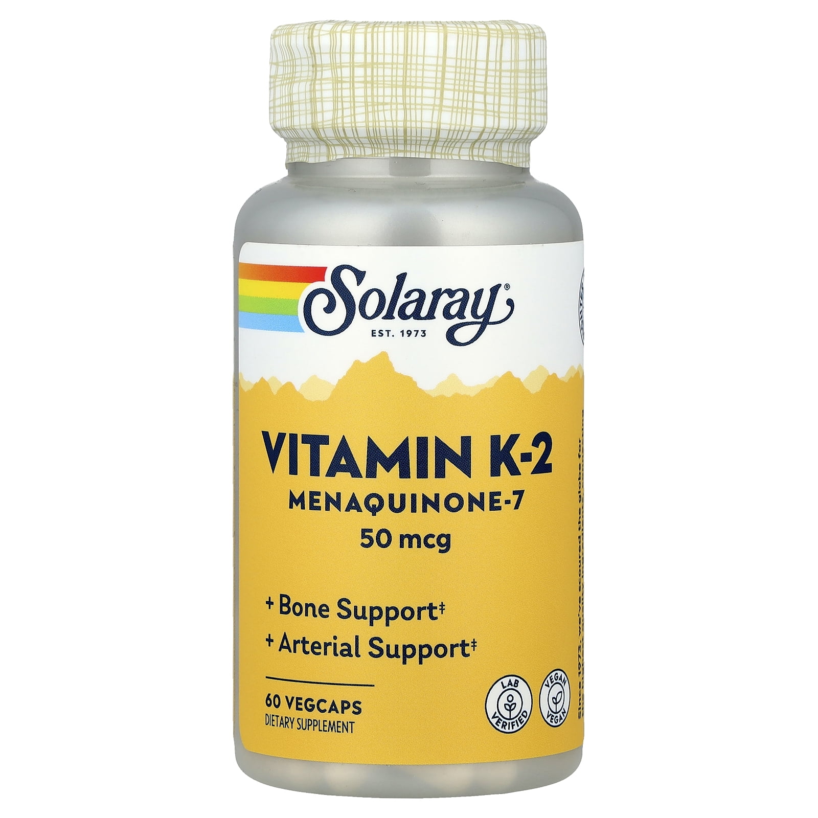 Solaray Vitamin K-2 Menaquinone-7, 50 mcg, 60 VegCaps