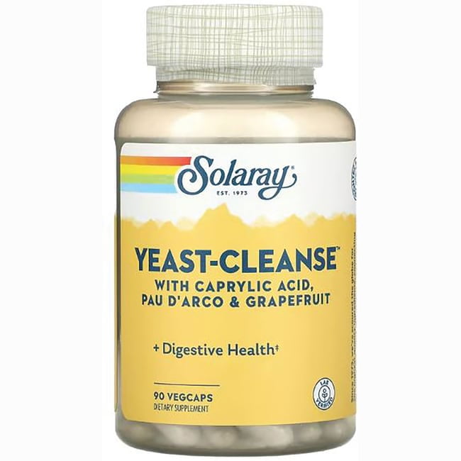 Solaray YeastCleanse With Caprylic Acid, Pau DArco, Grapefruit Seed