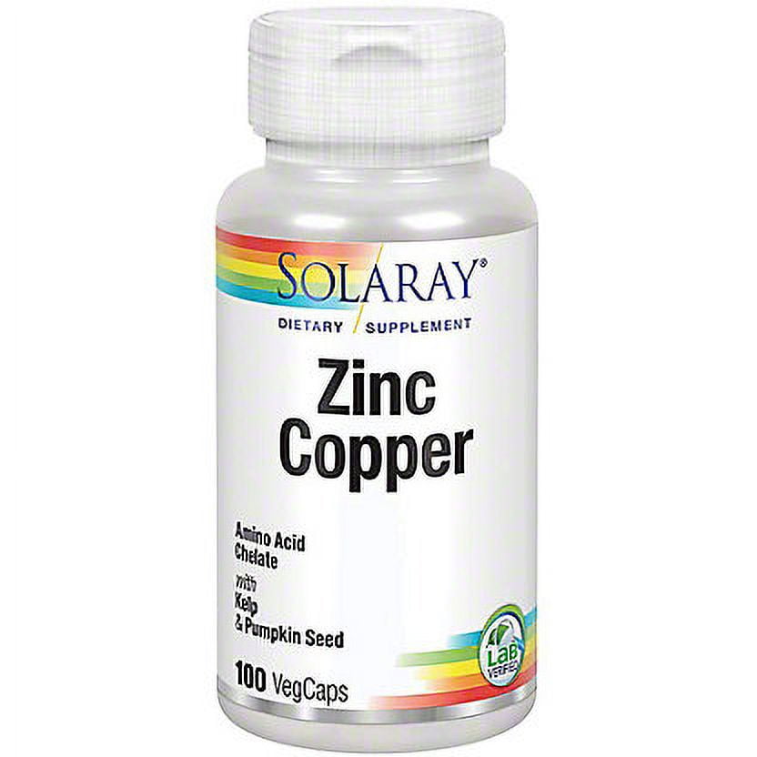Solaray Zinc Copper, 100 ct - Walmart.com