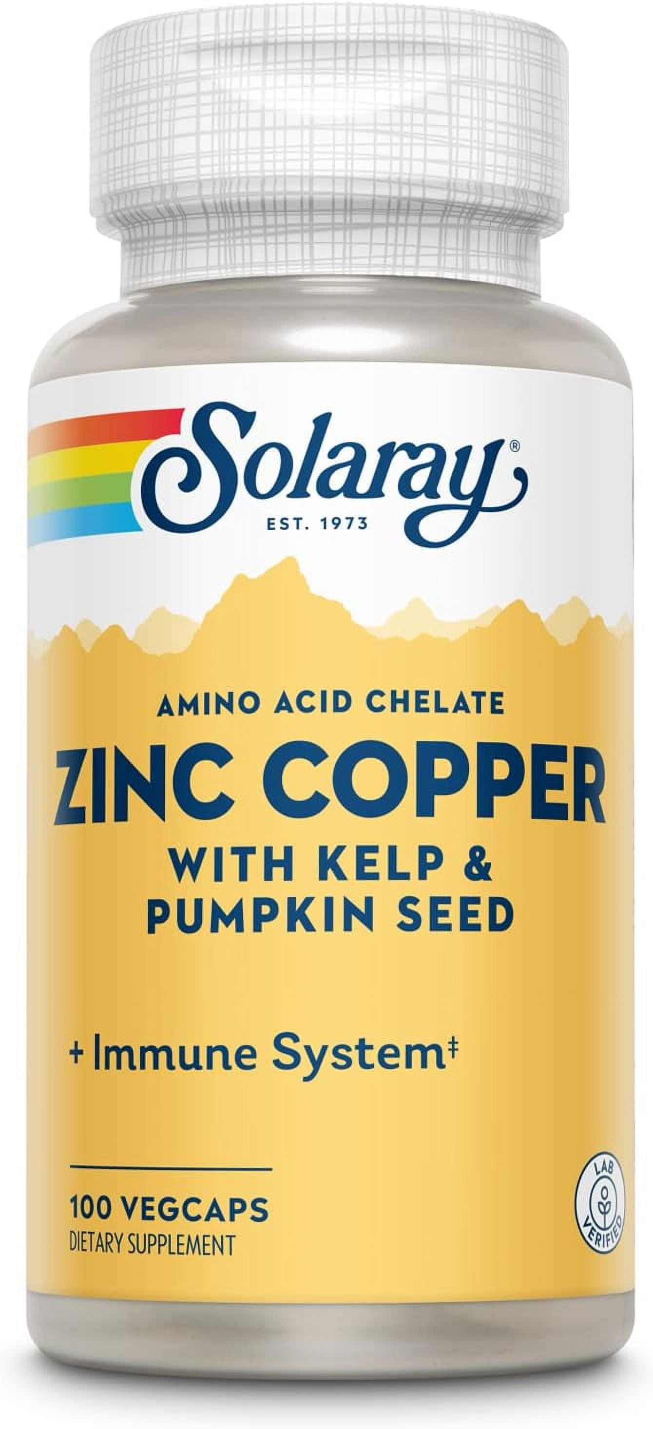 Solaray Zinc Copper Supplement, Bioavailable Amino Acid Chelate, Immune