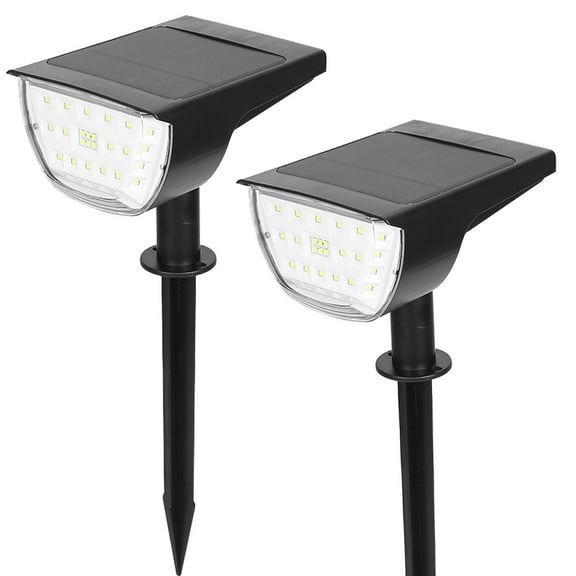 Solarek 2 Pack 32 LEDs On/Off Solar Garden Lamp Spot Light Outdoor Lawn Landscape Spotlight Lighting IP65 Waterproof