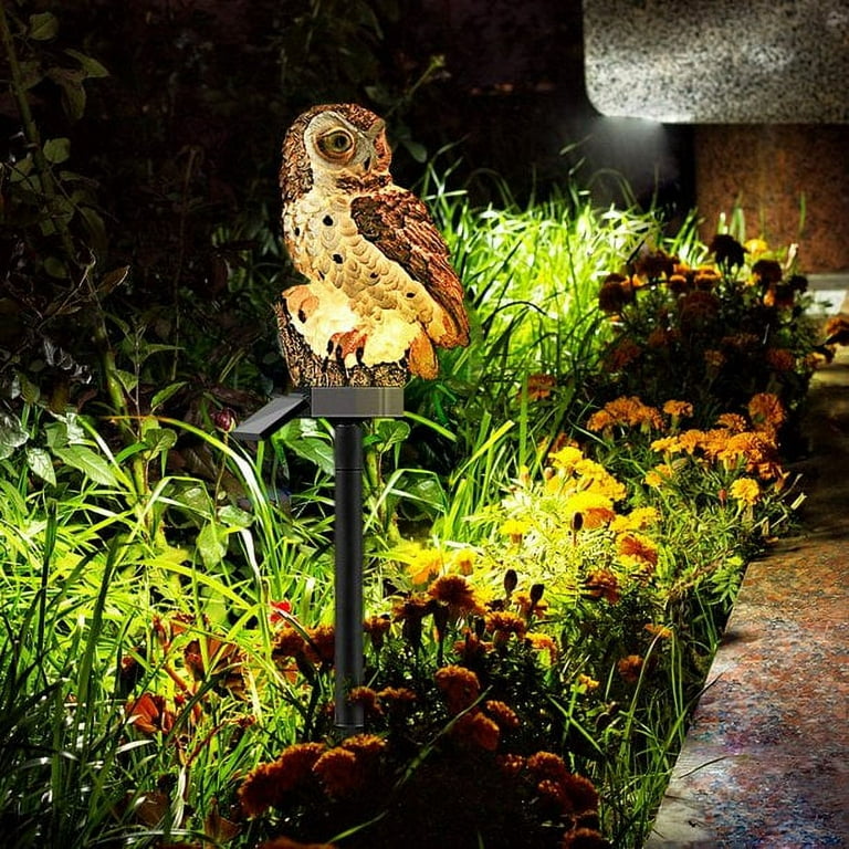 Solarera Owls Shape Garden Stakes Solar Lights, Solar Powered LED Lamp  Outdoor Decorative Waterproof Garden Stake Lights for Walkway Yard Lawn