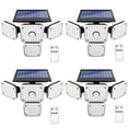 thumbnail image 1 of OriginalSourcing Solar Outdoors Wall Lights 144 LED with Remote Sensor, 4 Heads 270° Wide Range Lighting, Waterproof Outdoor Security Lights for Garden, Patio, Garage, 4 Pack, 1 of 8