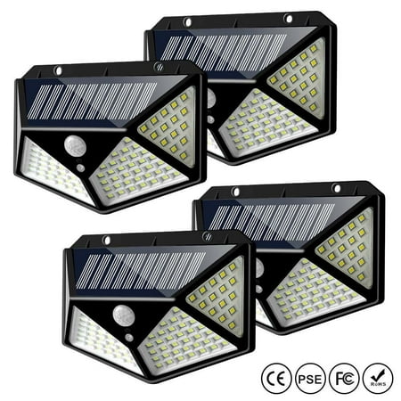 Solarera Solar Powered Waterproof 100 LED Lights with Motion Sensor & 3 Modes (4 Pack)