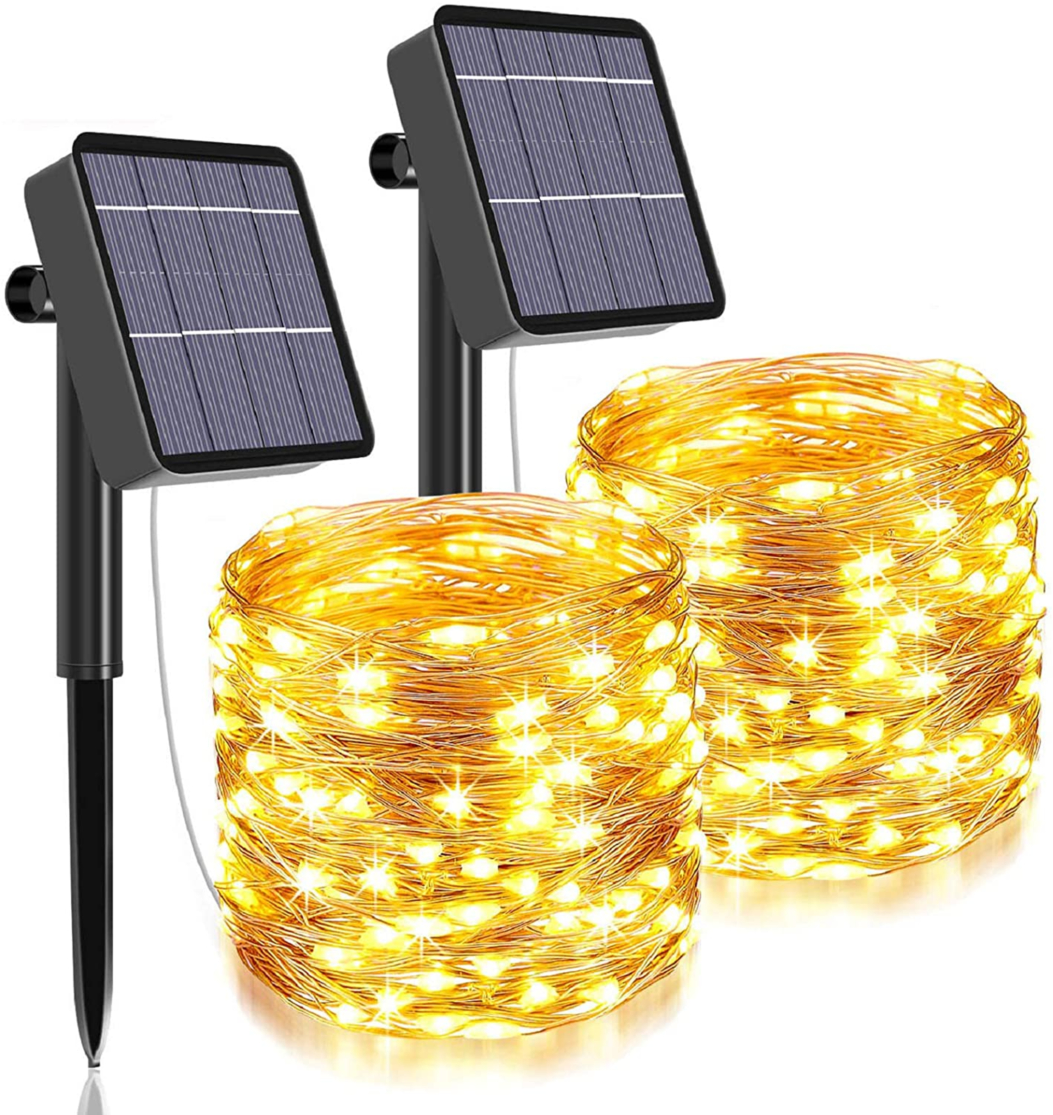 Fire String Lights Solar Solarera Solar String Lights Outdoor, 200 LED 72 Ft Long Starbright ...