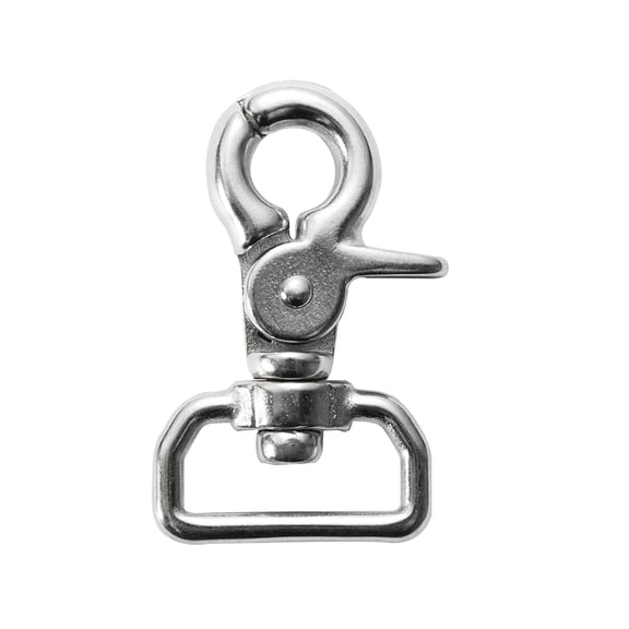 Solargess 1-Pack Heavy-Duty Swivel Snap Hooks, 316 Stainless Steel Trigger Clasps for Lanyards, Keys, Pet Leashes, Rust-Resistant 360 Rotating Clips with Easy Spring Release for Secure Hold