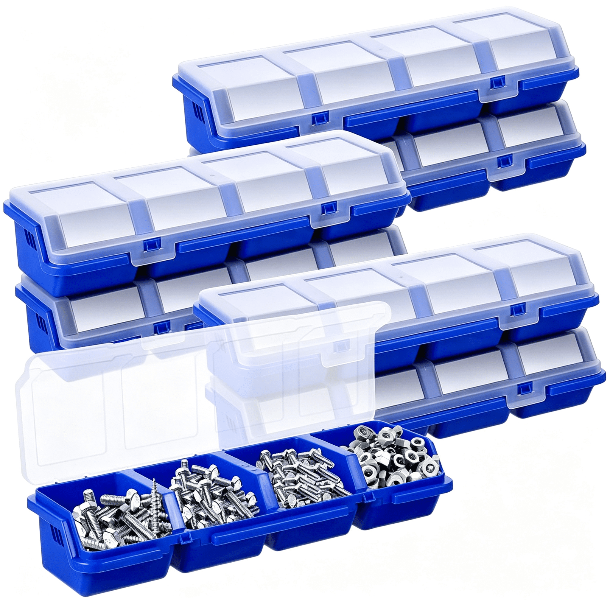 Solargess 6 Pcs Screw Organizer Box with Lids,Small Parts Storage Bins ...
