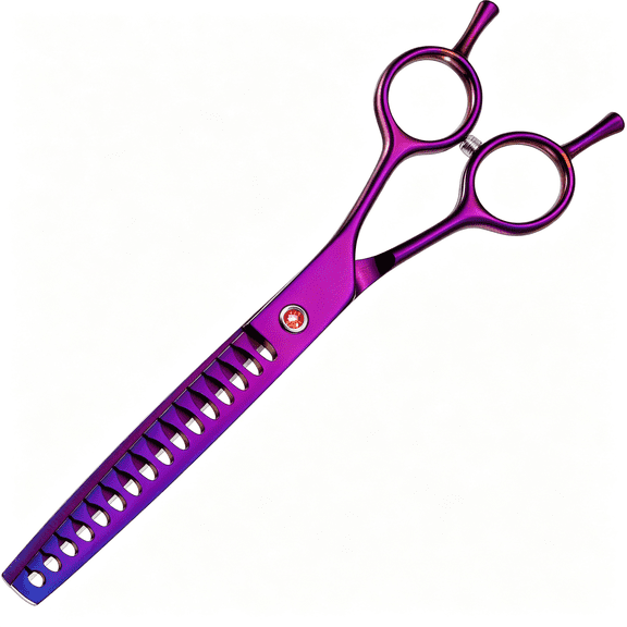Solargess Dog Grooming Chunker Scissor-7" Professional Hair Shears Purple|Ergonomic Handle Japanese Stainless Steel,for Dogs,Cats and Other Pets,Sharp,Gift