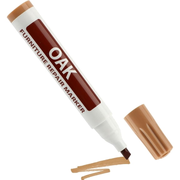Solargess Furniture Repair Wood Repair Marker, Wood Stain Scratch Fix Pen, Floor Touch Up Pen Marker Repairs Pen, Simple Paint Fix for Stains, Scratches, Woods Floors, Tables, Carpenters (Color:Oak)