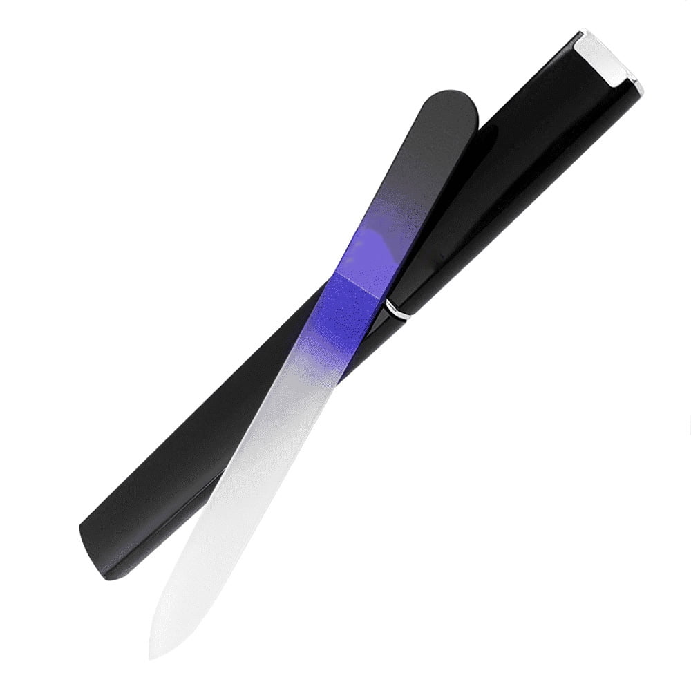 Solargess Premium Czech Glass Nail File with Hard Case, Professional ...