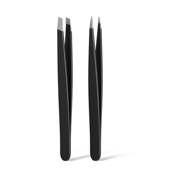 Solargess Tweezers for Women Facial Hair,Slant&Point Tip 2pack Eyebrow Tweezers for Men,Professional Tweezer Set Stainless Steel Tweezers for Eyebrows,Splinter,Ingrown Hair Removal