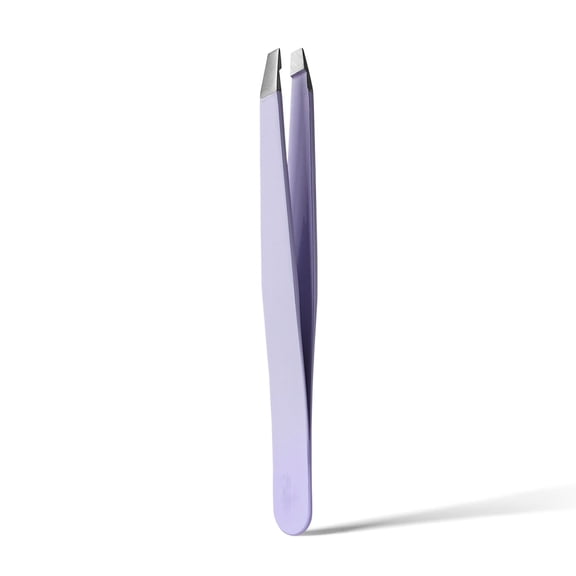 Solargess Women's Slant Tip Tweezers for Hair Removal,Stainless Steel,Precise tweezers for women facial hair,Lilac