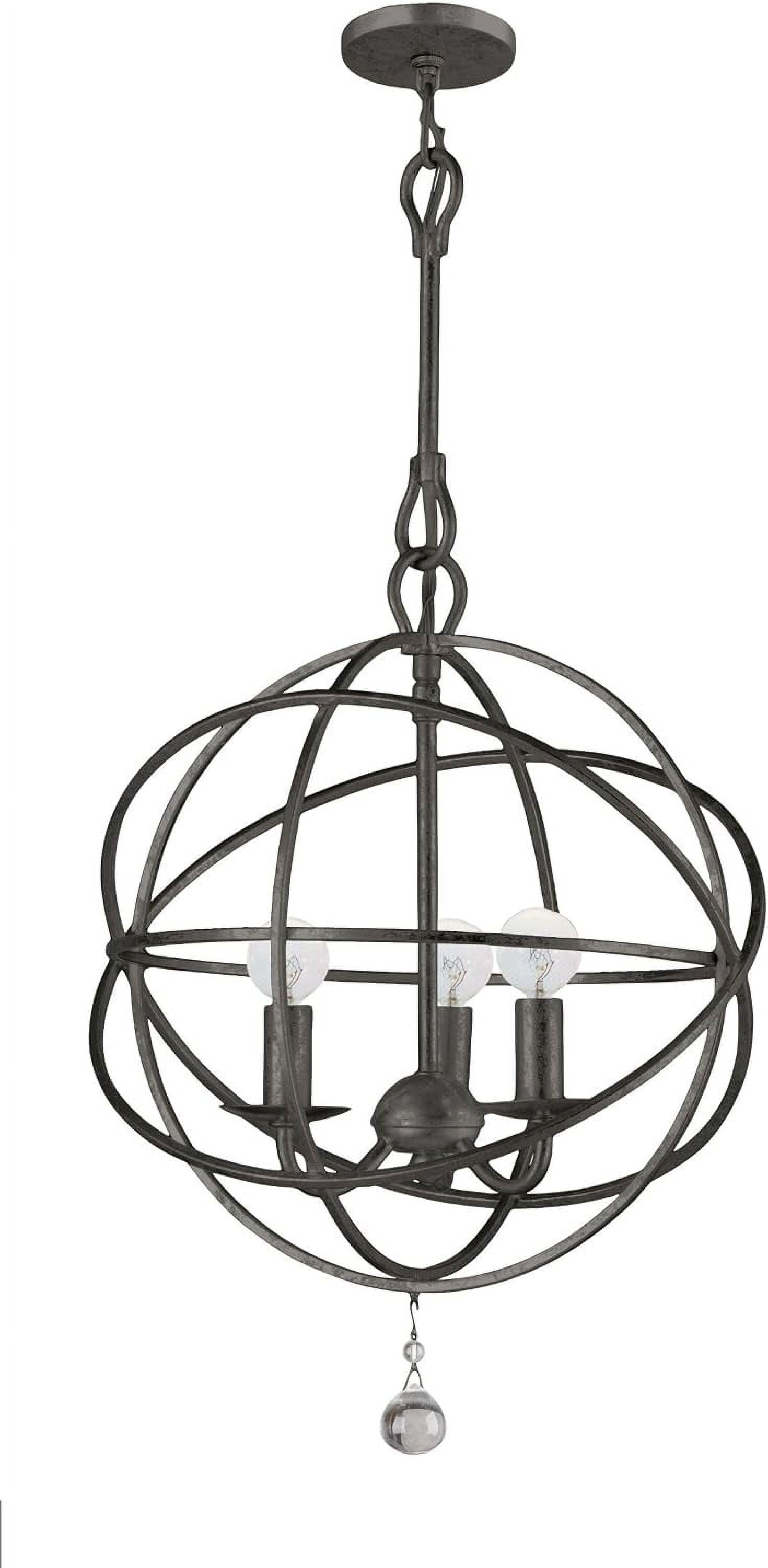 Solaris 3 Light English Bronze Mini Chandelier Ceiling Light Fixture Chandeliers For Hallway