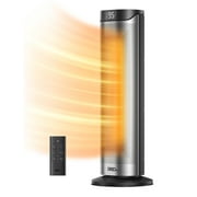 DREO Heater, 23 Space Heater, Precise Temp Control 41 - 95 F for Whole-Room Comfort, Whisper-Quiet Warmth, 12H Timer, 3 Heat, ECO Mode, Remote, 8 Safety Features