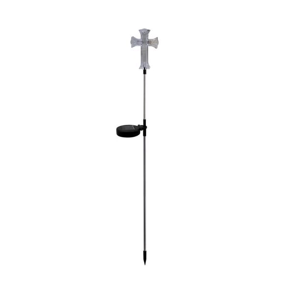 Alpine SOT162BB Solar Cross Garden Stake with White Led, 20 pcs