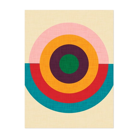 Solaris - Digital Art Geometric Modern Art Abstract Pattern Minimalist Retro Mid-Century Modern Unframed Wall Art Print 6 x 8 inches