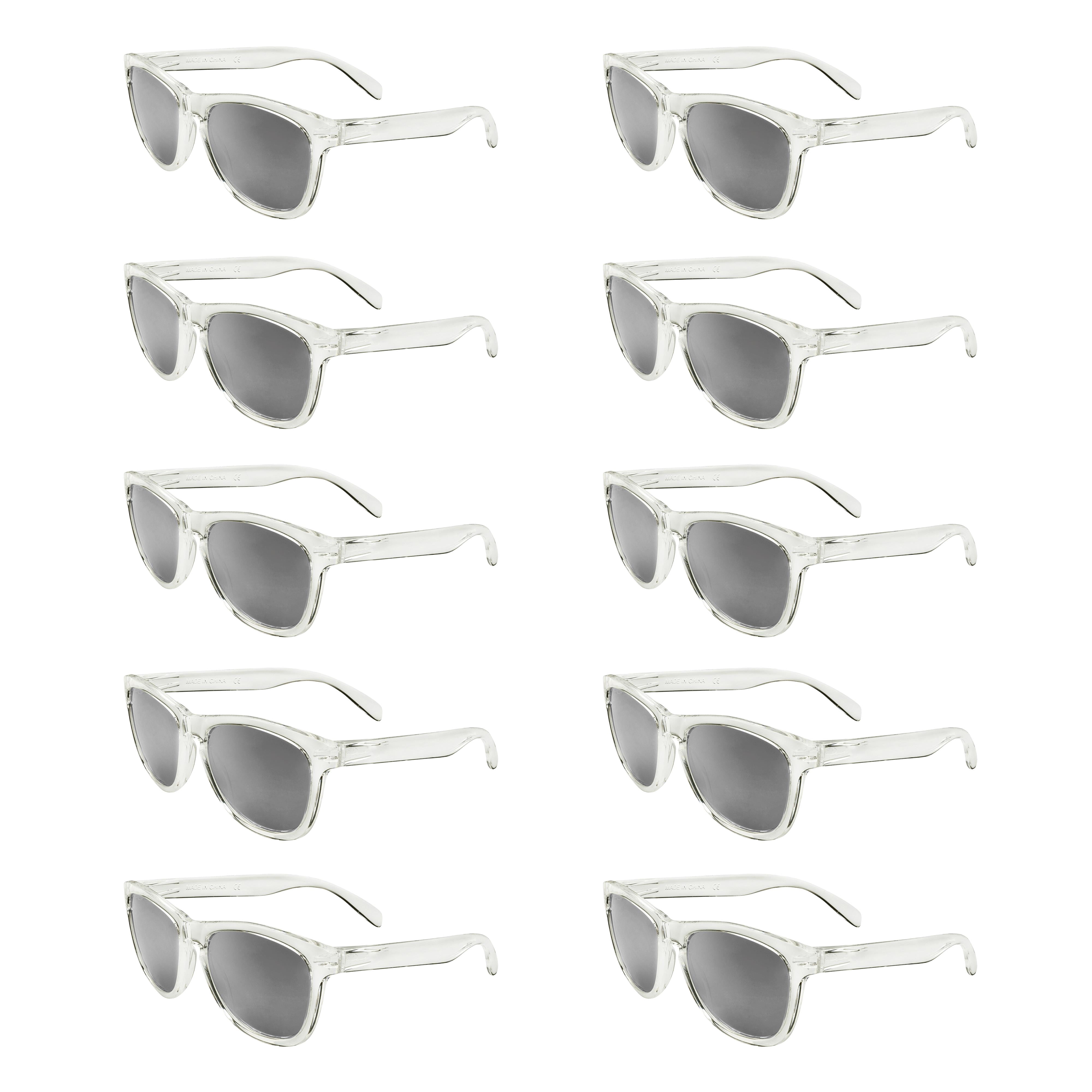 Set of Ten Rectangular Framed Sunglasses Amazon.com: Frienda 10 Pairs Retro Rectangle Sunglasses for  main image 4