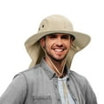 thumbnail image 1 of Solaris Outdoor Wide Brim Sun Hats with Neck Flap Blocking UV Protection Cap Unisex UPF 50+ Foldable Mesh Net for Fin, 1 of 8