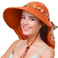 Womens Sun Hats Neck Flap Large Brim UV Protection Foldable and Breathable Fishing Hiking Beach