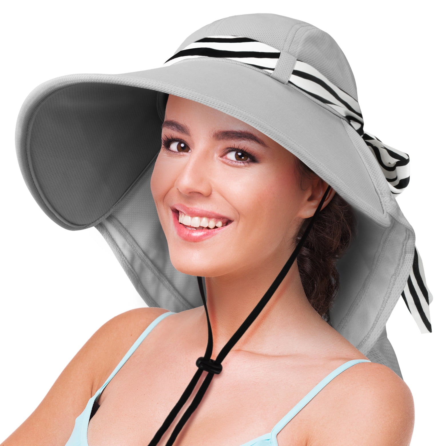 FXLCMUS Sun Hat Womens - Wide Brim Bucket Hat for Women, UPF 50+