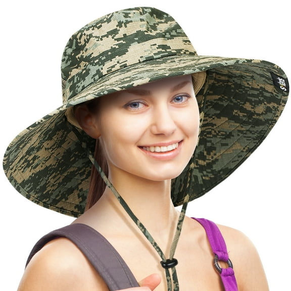 Solaris Unisex Large Bill Flap Sun Hat Camping Hiking Hunting Fishing Cap