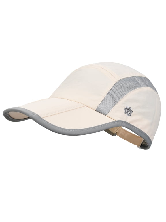 Unstructured Foldable Baseball Cap, UPF 50+ Waterproof Breathable Sun Hat for Men Women, Reflective Adjustable Sport Hat for Outdoor Hiking Running Fishing