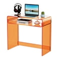 thumbnail image 1 of Solaround Acrylic Desk, Acrylic Table, 33.5" x 29.5" x 15.7", Orange, 1 of 8