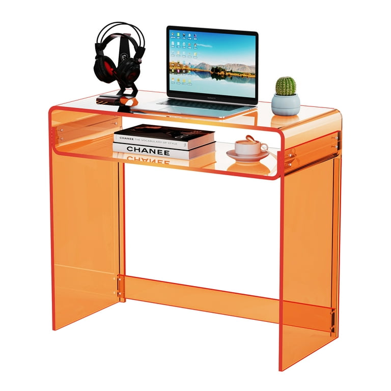 Perspex computer desk discount