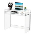 thumbnail image 1 of Solaround Acrylic Modern and Sleek Computer Office Desk, Clear, 1 of 5