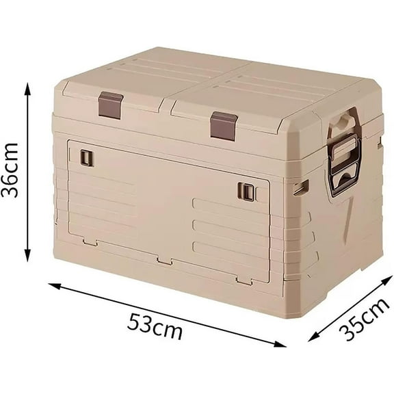 Solarplay Car Trunk Storage Box Thickened Car Storage Organizer multifunctional Plastic Stackable Storage Containers,Coffee-60L